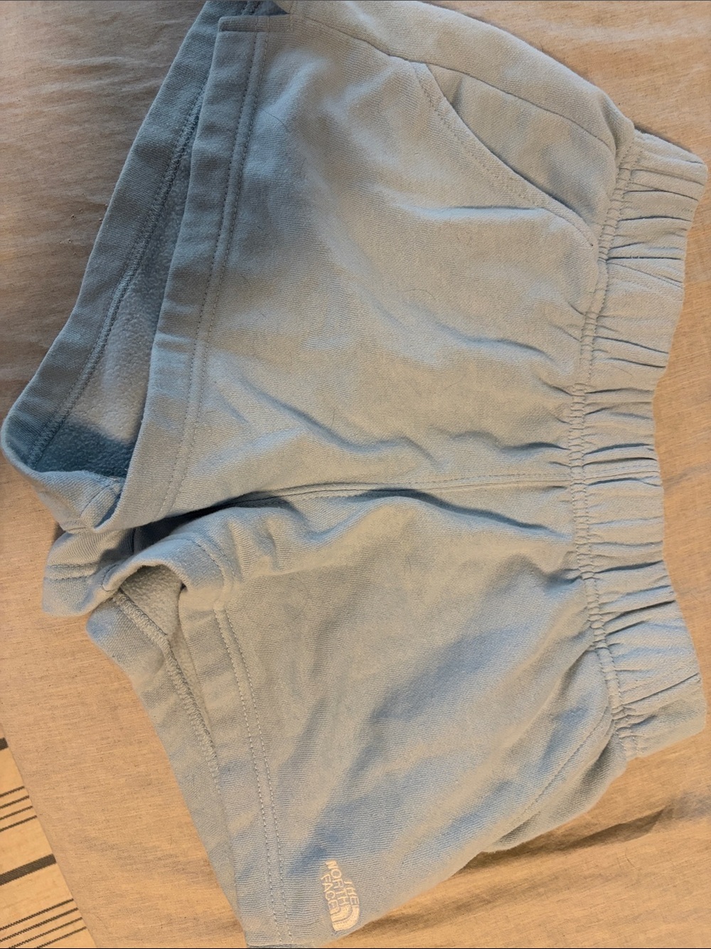 The North Face Light Blue Terry Athletic Shorts